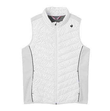 パディングベスト ホワイト テニス ウェア レディース 冬