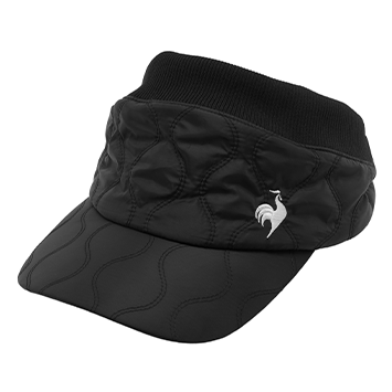 キルティングサンバイザー ブラック テニス ウェア レディース 冬