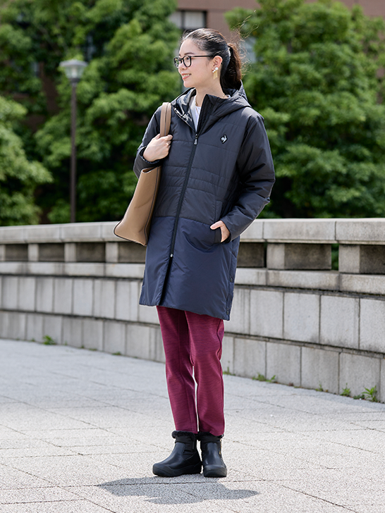 着用イメージ2 中綿コート 大人きれいめ