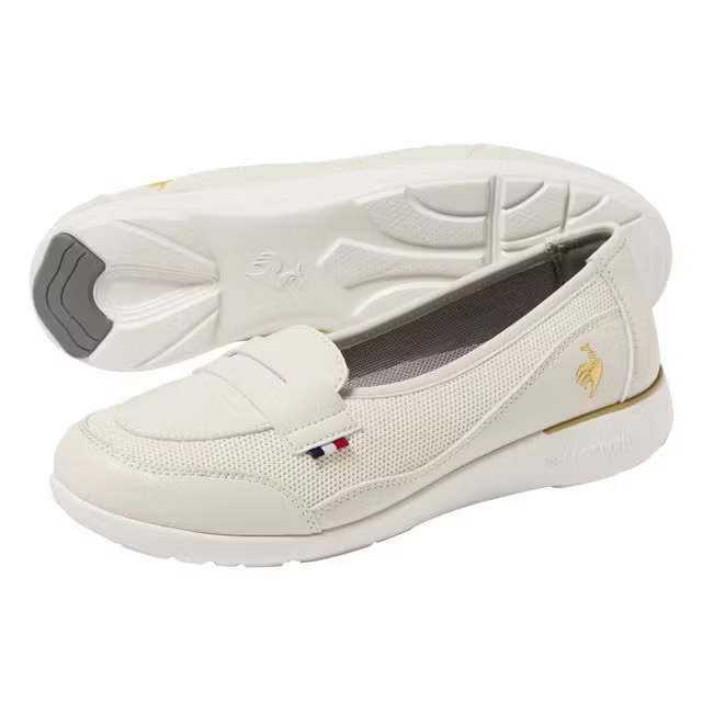 LCS ヴォーヌ ベージュ/ゴールド ローファースニーカー