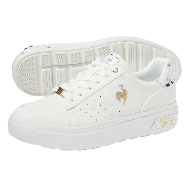 LCS セーヴル PF Ⅱ ホワイト/ゴールド オフィスカジュアルスニーカー