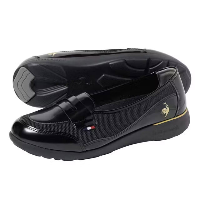 LCS ヴォーヌ 【公式オンラインストア限定】ブラック/ゴールド ローファースニーカー