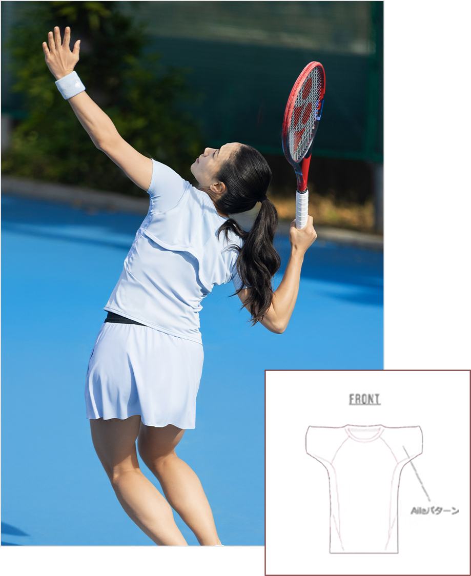 エールフォルム 日比野菜緒 着用テニスウェア