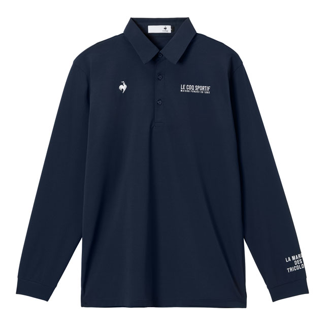 ゴルフウェアメンズ マーキングデザイン長袖シャツ