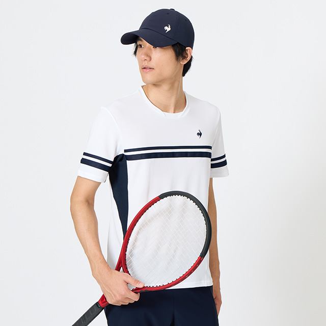 テニスウェア メンズ おしゃれな 冷感ゲームシャツ