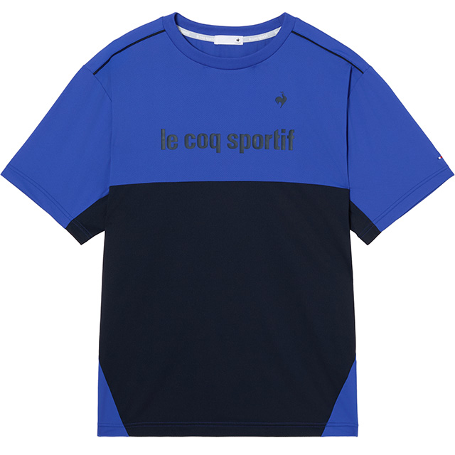 メンズ接触冷感ポリエチレン半袖Tシャツ。ルコックスポルティフ史上最高クラスの冷感機能を備えた、トレーニングにおすすめのストレッチTシャツ。