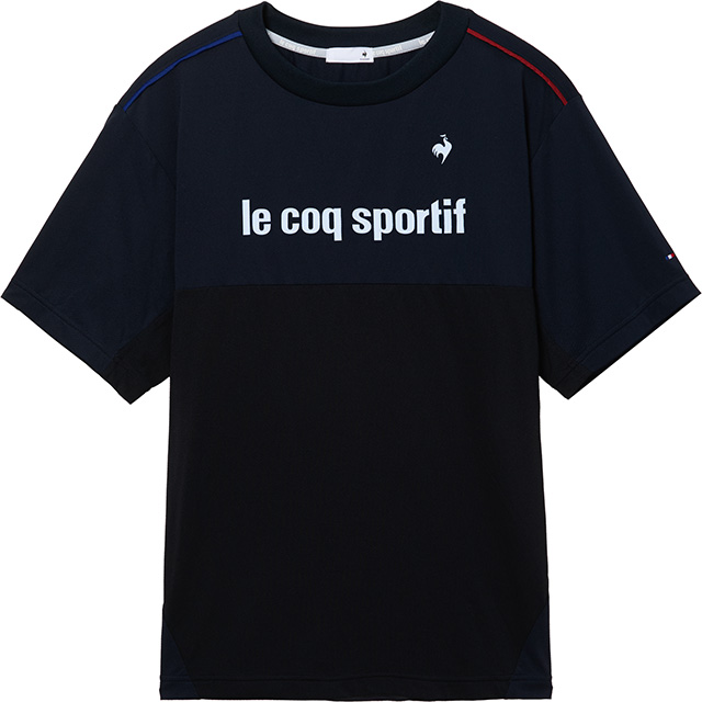 メンズ接触冷感ポリエチレン半袖Tシャツ。ルコックスポルティフ史上最高クラスの冷感機能を備えた、トレーニングにおすすめのストレッチTシャツ。