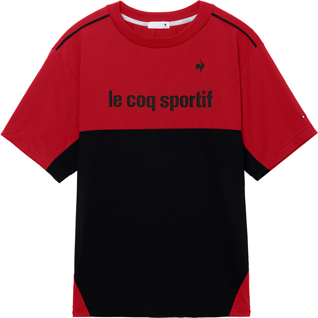 メンズ接触冷感ポリエチレン半袖Tシャツ。ルコックスポルティフ史上最高クラスの冷感機能を備えた、トレーニングにおすすめのストレッチTシャツ。