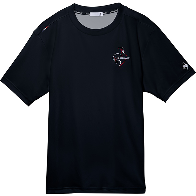 メンズ接触冷感ポリエチレン半袖Tシャツ。ルコックスポルティフ史上最高クラスの冷感機能を備えた、トレーニングにおすすめのストレッチTシャツ。