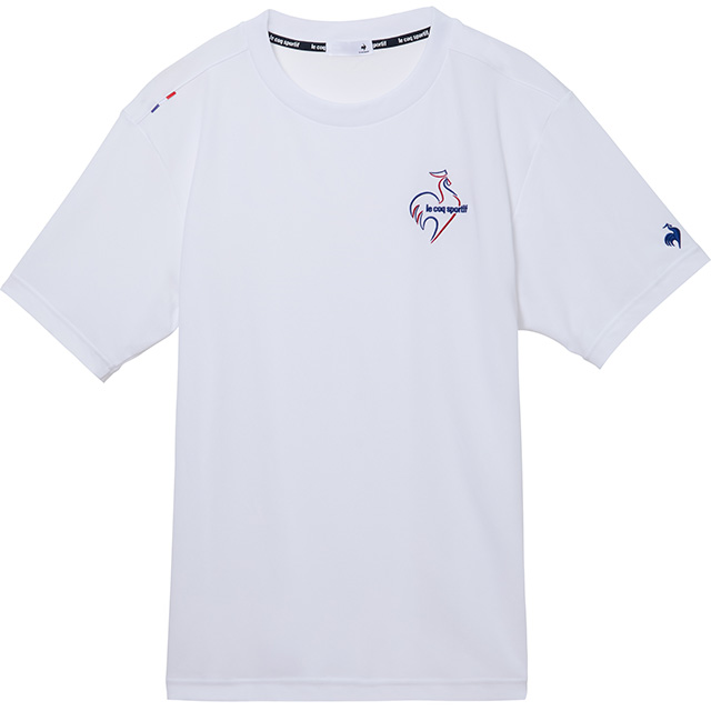 メンズ接触冷感ポリエチレン半袖Tシャツ。ルコックスポルティフ史上最高クラスの冷感機能を備えた、トレーニングにおすすめのストレッチTシャツ。