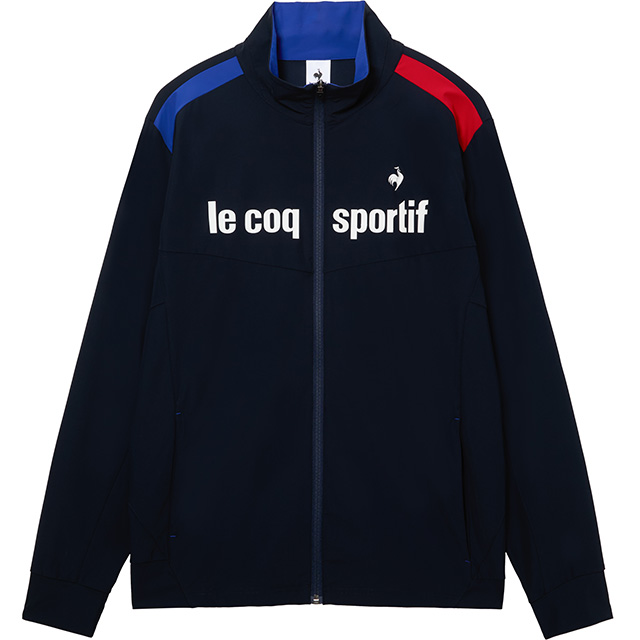 メンズ接触冷感ストレッチスタンドジャケット。立ち襟の洗練されたデザインと、ひんやりとした肌触りの高機能ナイロン素材を採用。