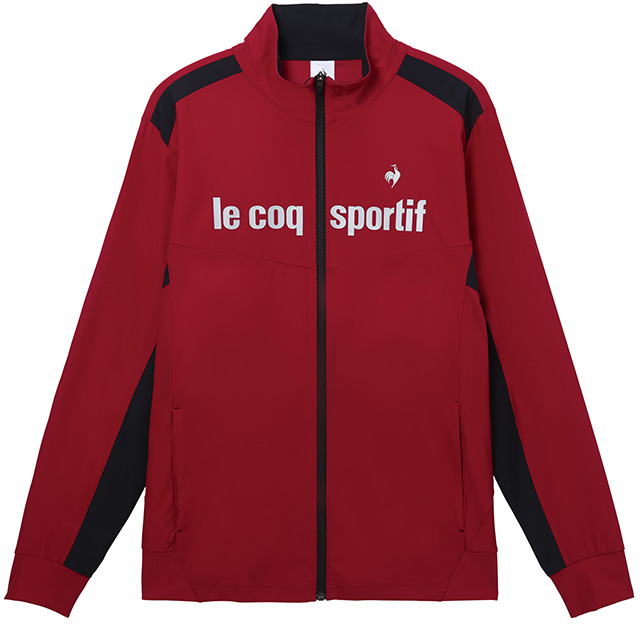 メンズ接触冷感ストレッチスタンドジャケット。立ち襟の洗練されたデザインと、ひんやりとした肌触りの高機能ナイロン素材を採用。