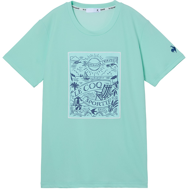 芳根京子さん着用のレディース春夏スポーツウェア。上品なフレンチモードの大人春コーデ接触冷感ポリエチレン半袖Tシャツ