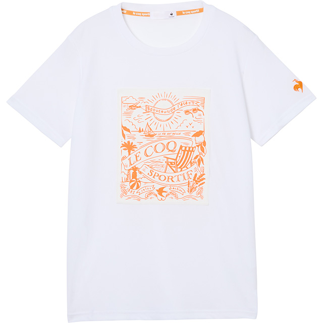 芳根京子さん着用のレディース春夏スポーツウェア。上品なフレンチモードの大人春コーデ接触冷感ポリエチレン半袖Tシャツ