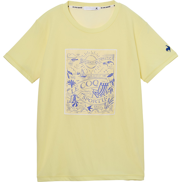 芳根京子さん着用のレディース春夏スポーツウェア。上品なフレンチモードの大人春コーデ接触冷感ポリエチレン半袖Tシャツ