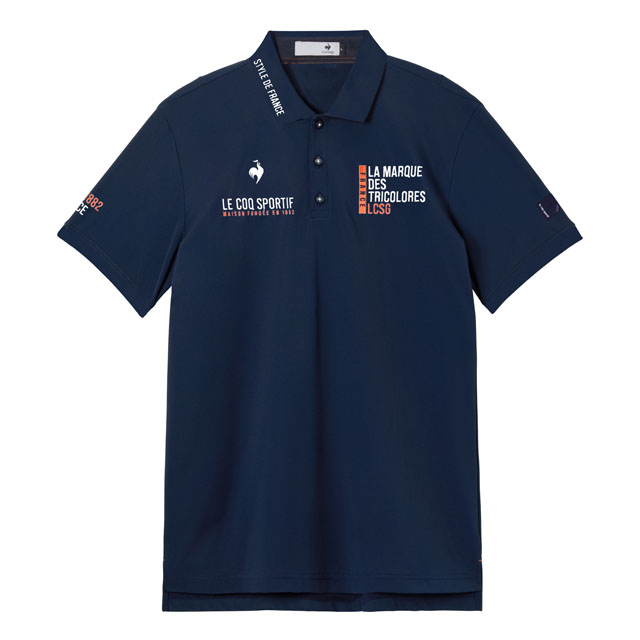 ゴルフウェアメンズ マーキングデザイン半袖シャツ