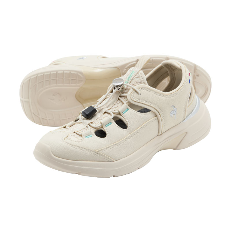 ベージュ/シルバー ふわっと軽いサマースニーカー、ルコックスポルティフ スニーカーサンダル