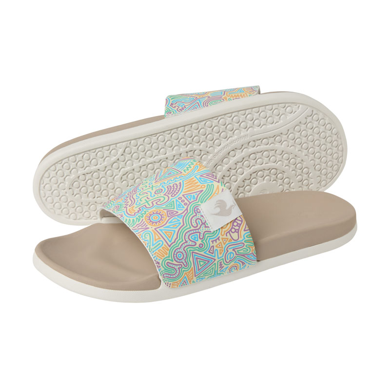 グレー/イエロー さっと履けるサマースニーカー、ルコックスポルティフ サンダル