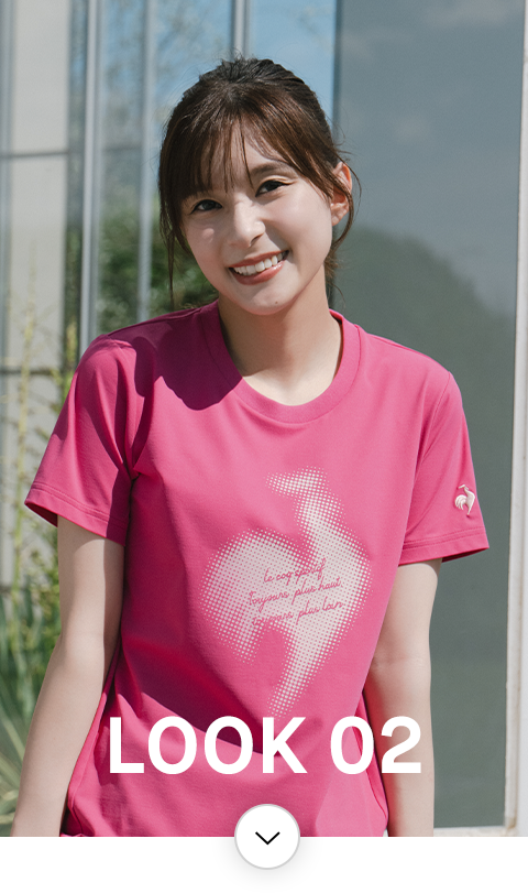 芳根京子さん着用のレディース春夏スポーツウェア。上品なフレンチモードの大人春コーデLOOK 02