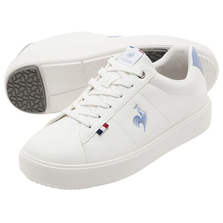 ルコックスポルティフの白スニーカー LCS シェルバウンド