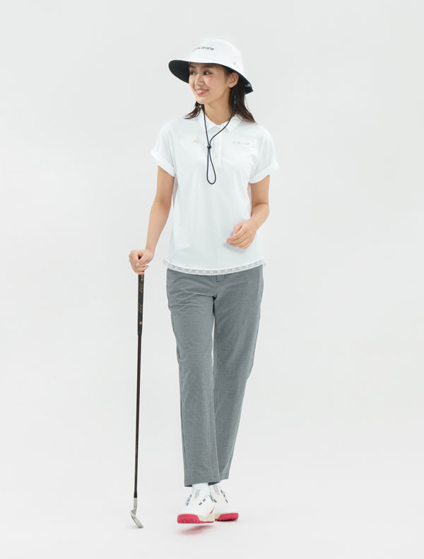 チェック柄9分丈パンツ ゴルフズボン