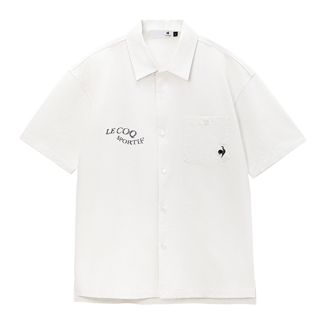 2026 SUUMER COLLECTION サッカーストライプ 半袖開襟シャツ