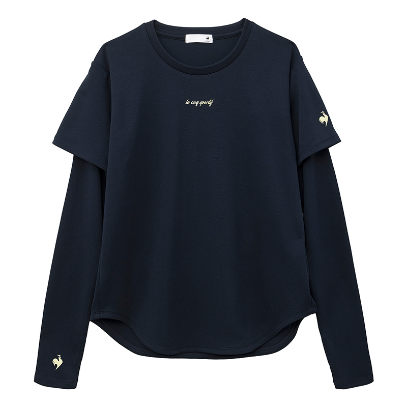 ネイビー アームカバー付き半袖Tシャツ