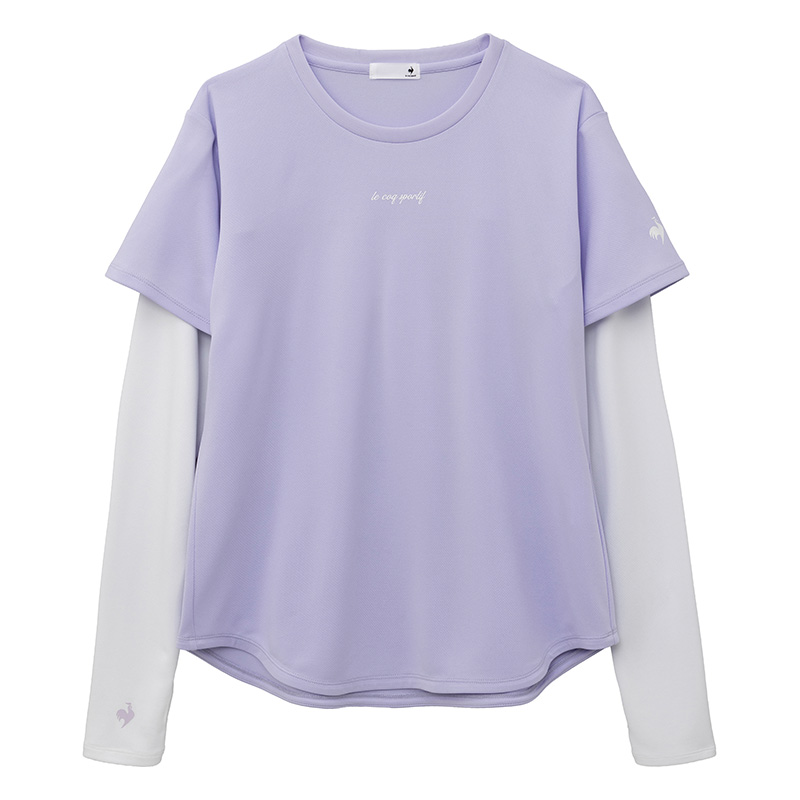 パープル アームカバー付き半袖Tシャツ