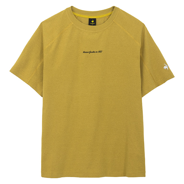 ルコックスポルティフ×アンクルリンネ コラボTシャツゴールデンオリーヴディテール