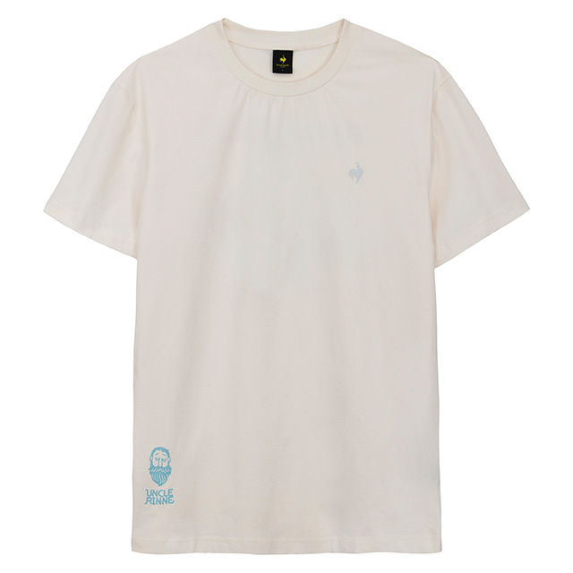 ルコックスポルティフ×アンクルリンネ コラボTシャツアイボリーディティール