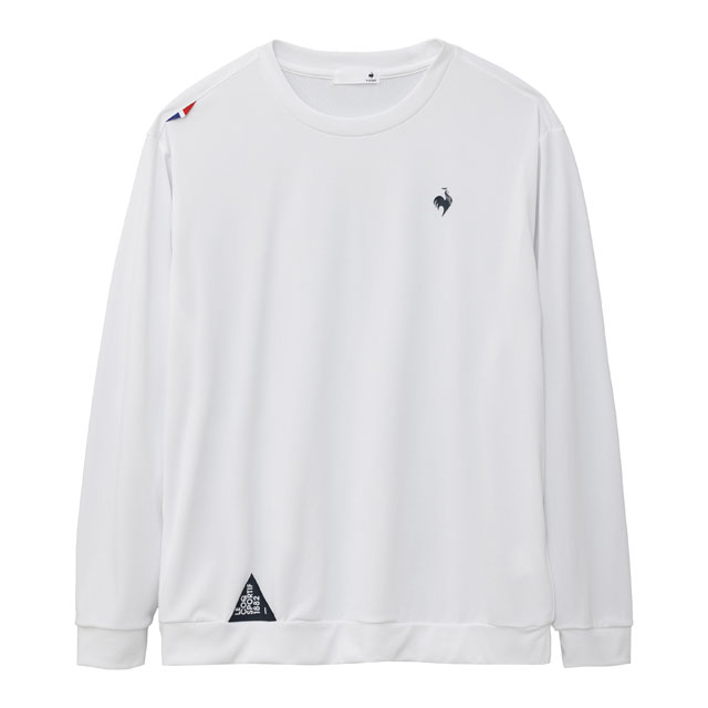 ルコックスポルティフの吸汗速乾UVカット機能付きレディース長袖Tシャツ（ホワイト）