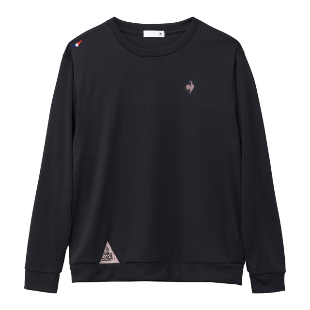 ルコックスポルティフの吸汗速乾UVカット機能付きレディース長袖Tシャツ（ブラック）