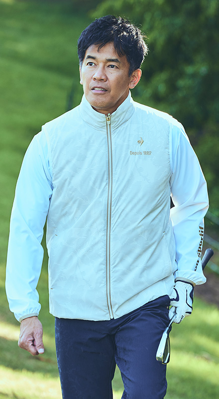 武井壮 ルコックゴルフメンズコーディネート