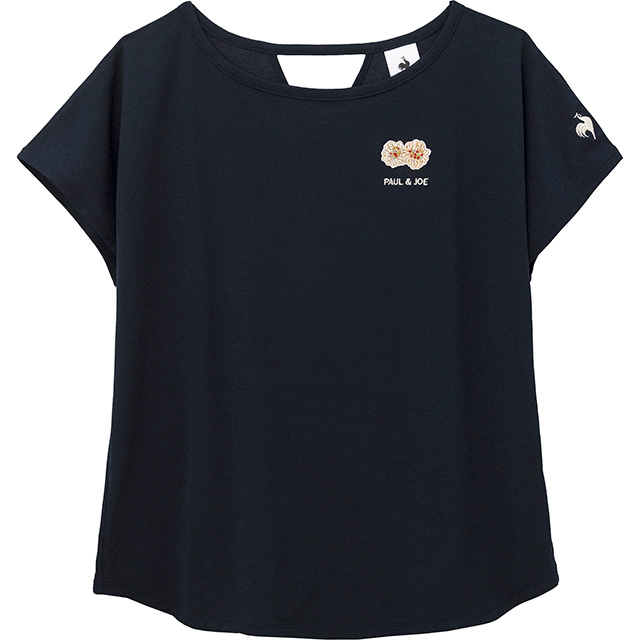 PAUL&JOEコラボシアーニット半袖Tシャツネイビー色