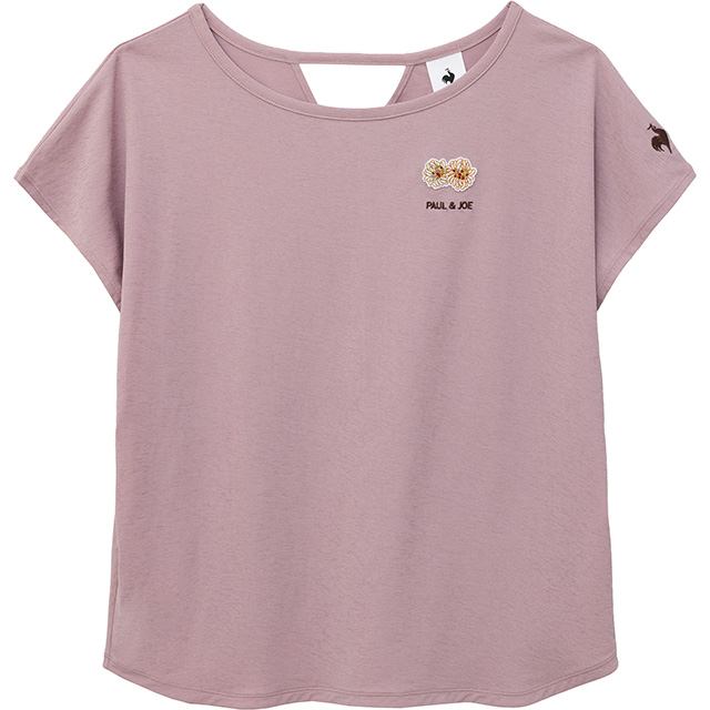 PAUL&JOEコラボシアーニット半袖Tシャツピンク色