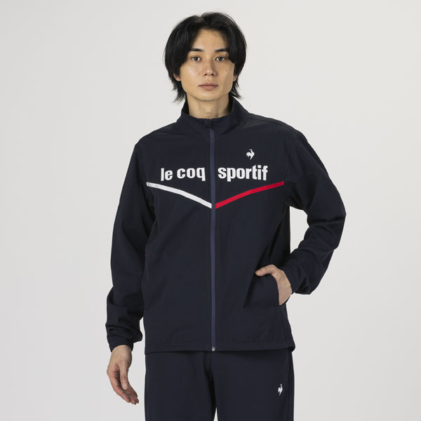 リブクロスジャケットのメンズモデル着用画像【ネイビー】