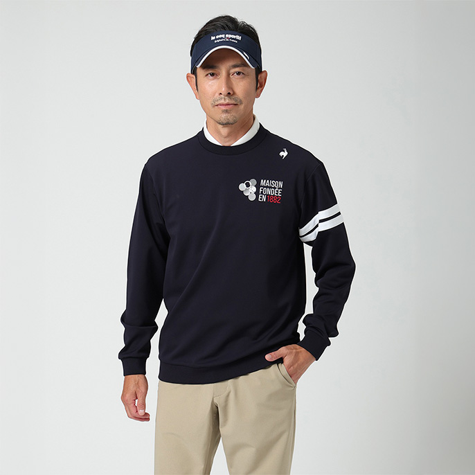 ドットモチーフ長袖プルオーバースウェット