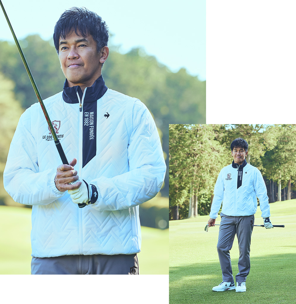 武井壮さん着用 2026年 冬の新作ゴルフウェア LOOK3