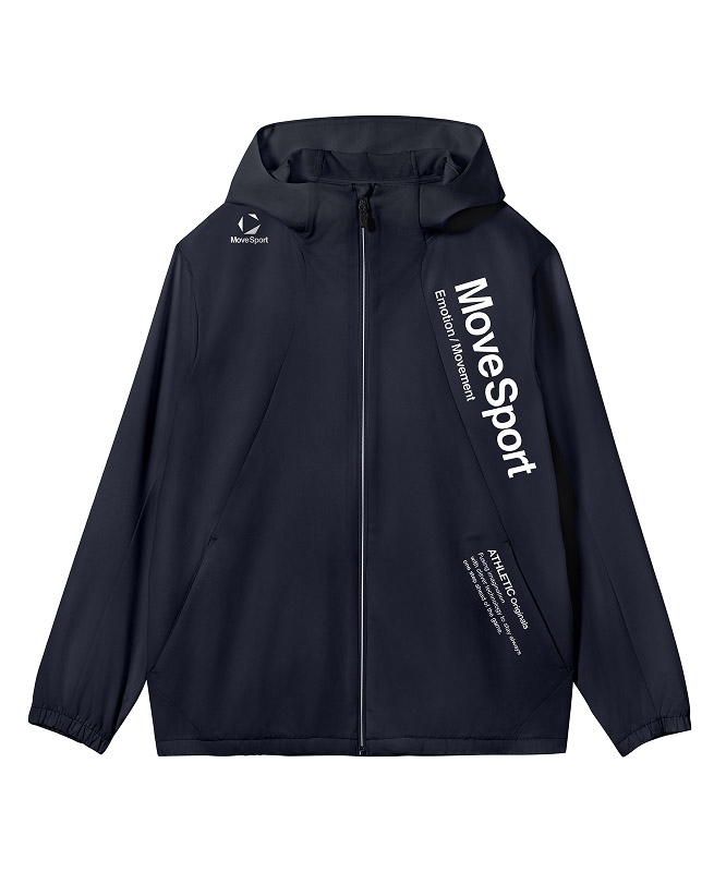 ネイビーのサンスクリーンのジャケット