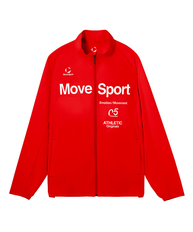 赤い接触冷感のジャケット