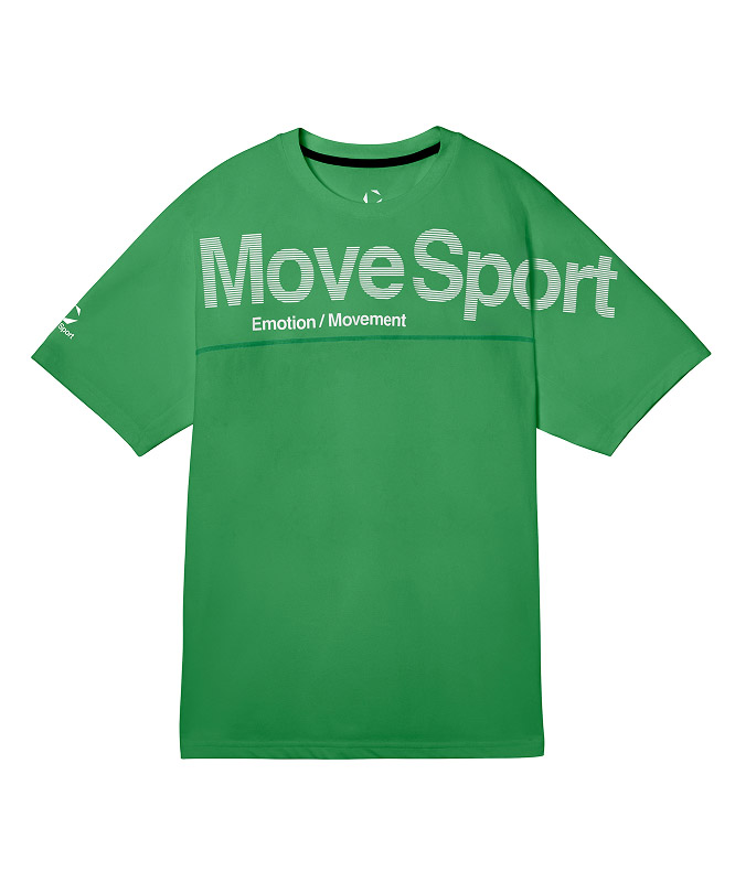 グリーンのスポーツ半袖Tシャツ