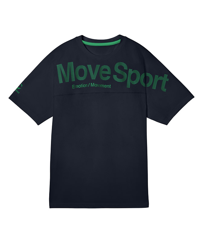 ネイビーのスポーツ半袖Tシャツ