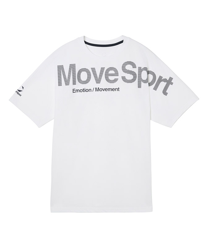 ホワイトのスポーツ半袖Tシャツ