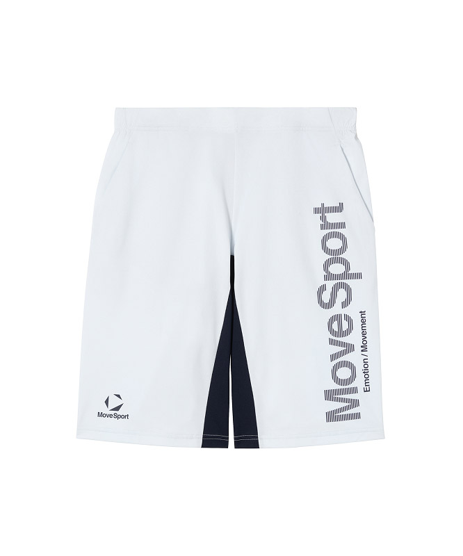 ライトグレーのスポーツハーフパンツ