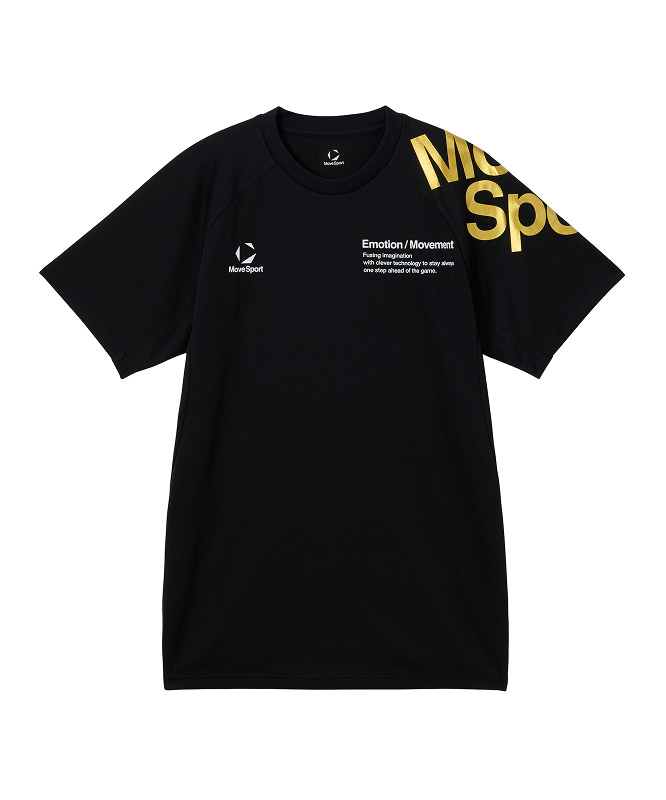 黒いバレーボール半袖プラクティスシャツ