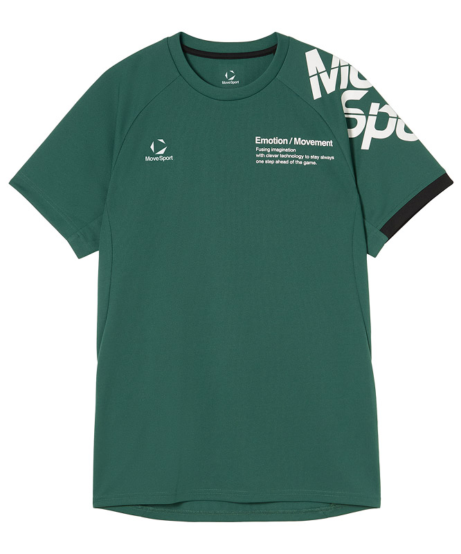 グリーンのバレーボール半袖プラクティスシャツ