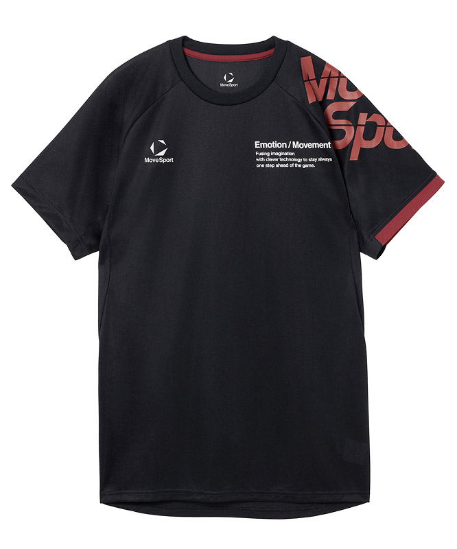 ネイビーのバレーボール半袖プラクティスシャツ