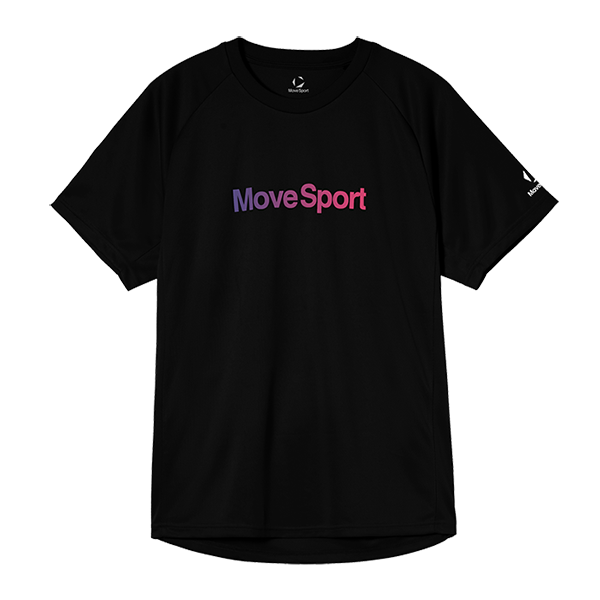 豊富なカラーから選べるバレーTシャツや各部活の練習着におすすめなムーブスポーツの吸汗プラクティスシャツ ブラックパープル
