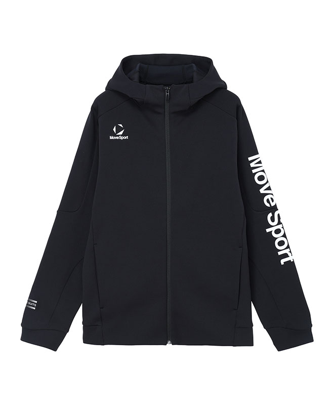 ブラックのS.F.TECH SHIELDフルジップフーディ