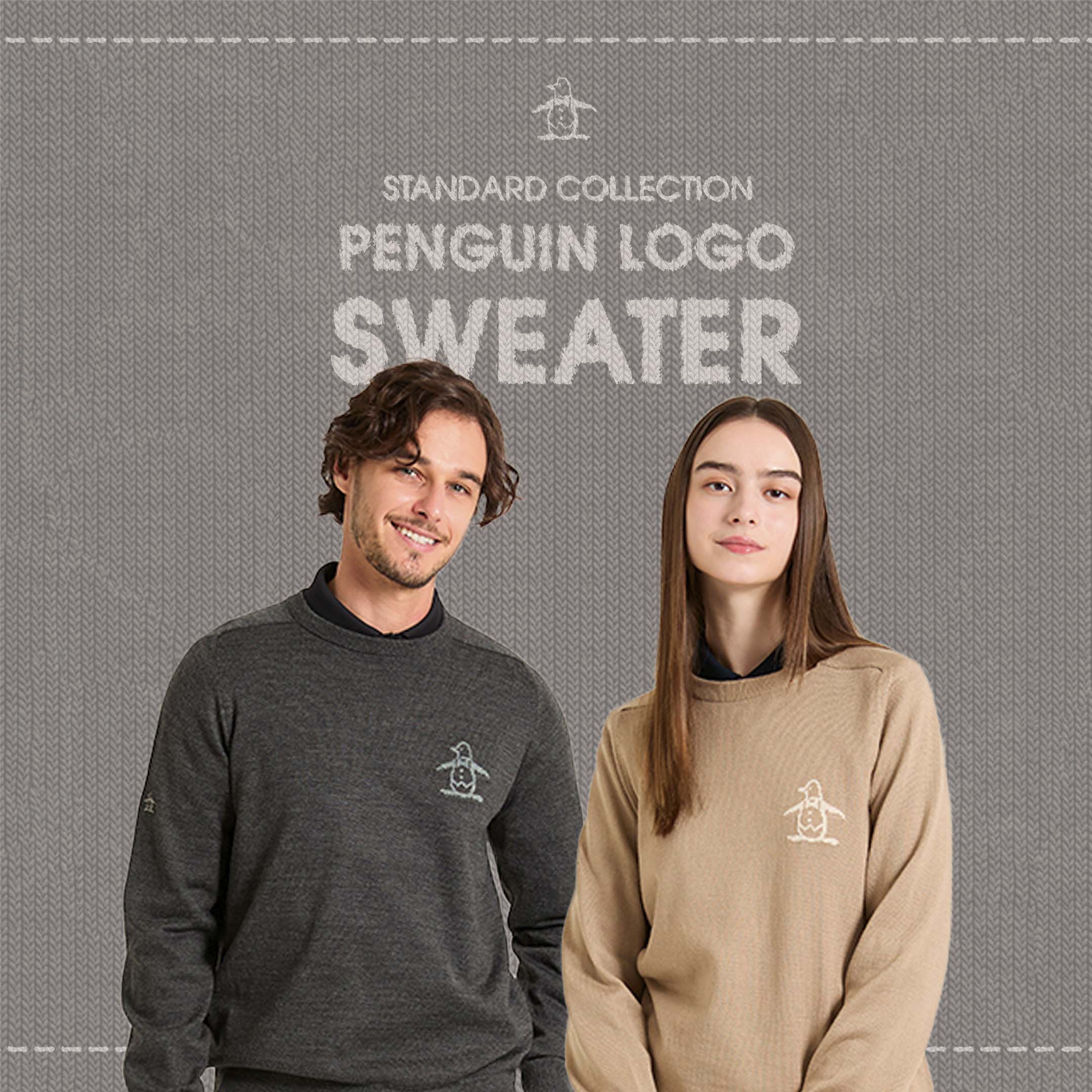 Munsingwear マンシングウェア グランドスラム デザイン ロゴ 裏地付き ポーダー ウール ニット セーター 黒 M 美品 GOLF Munsingwear Grand Slam メンズポロシャツ LL Munsingwear